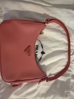 Prada reedition Pink saffiano mini Shoulder Bag/ Crossbody